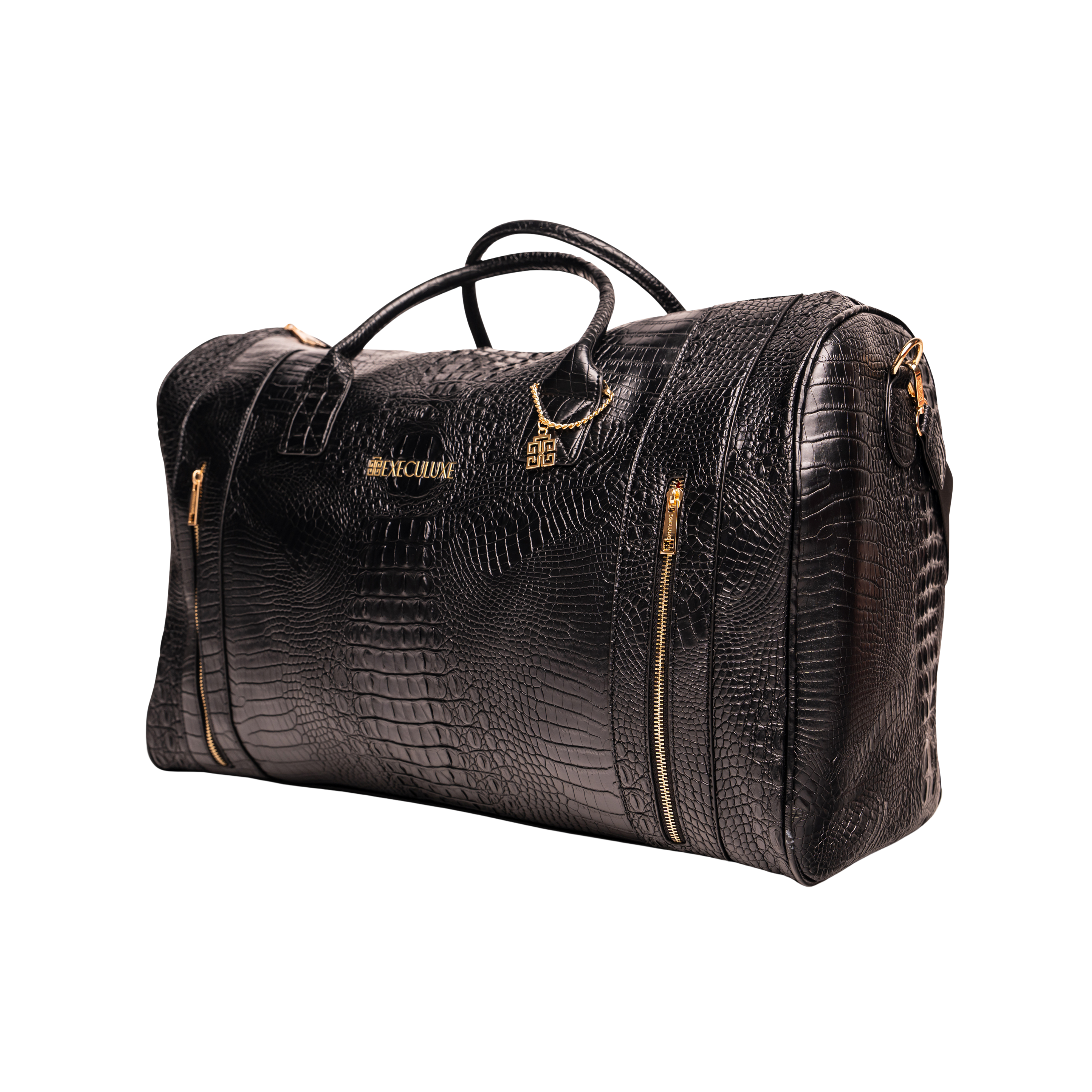 Snakeskin top duffle bag